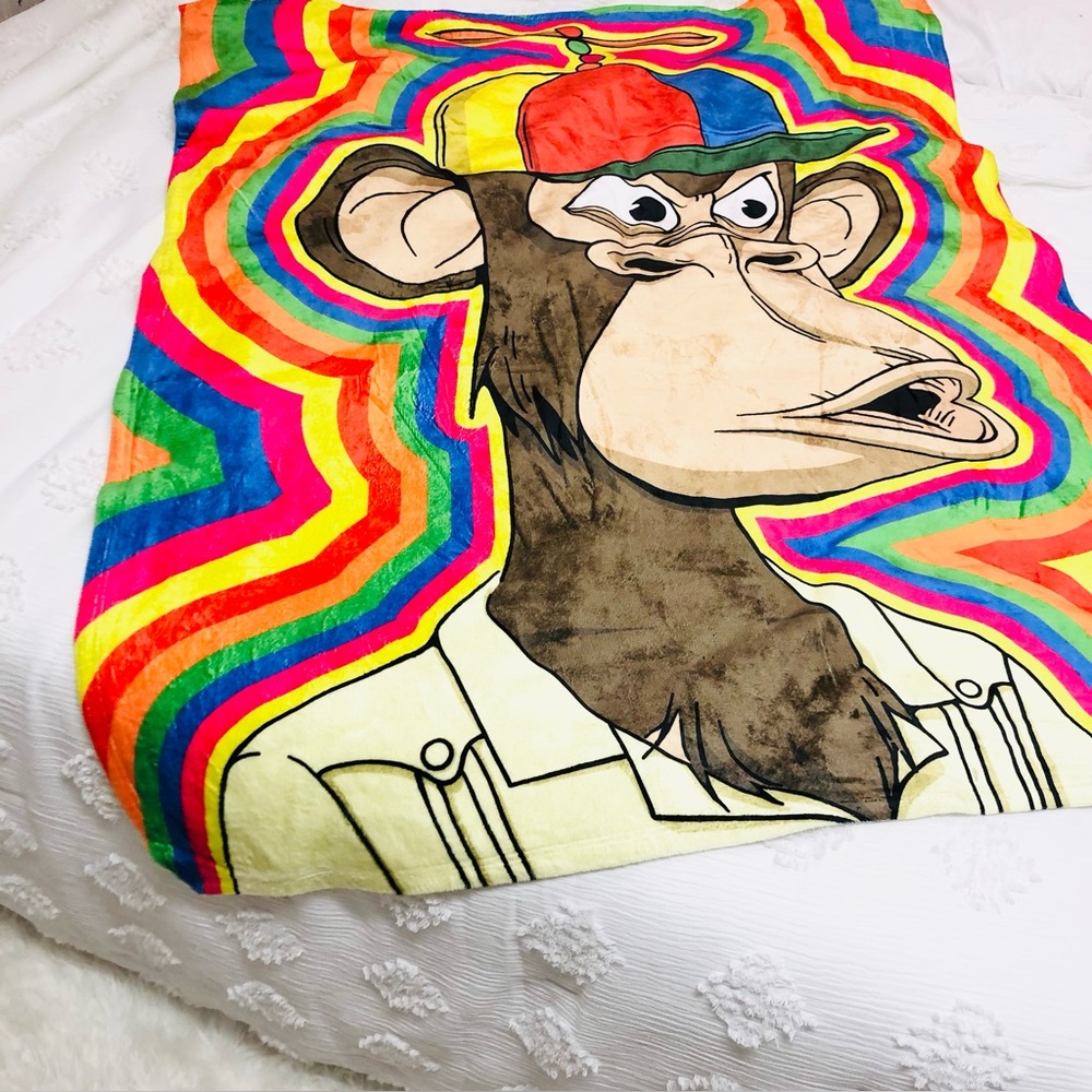 Kevin Hart Bored Ape Yacht Club Throw Blanket VIP Reality Check Tour Fleece